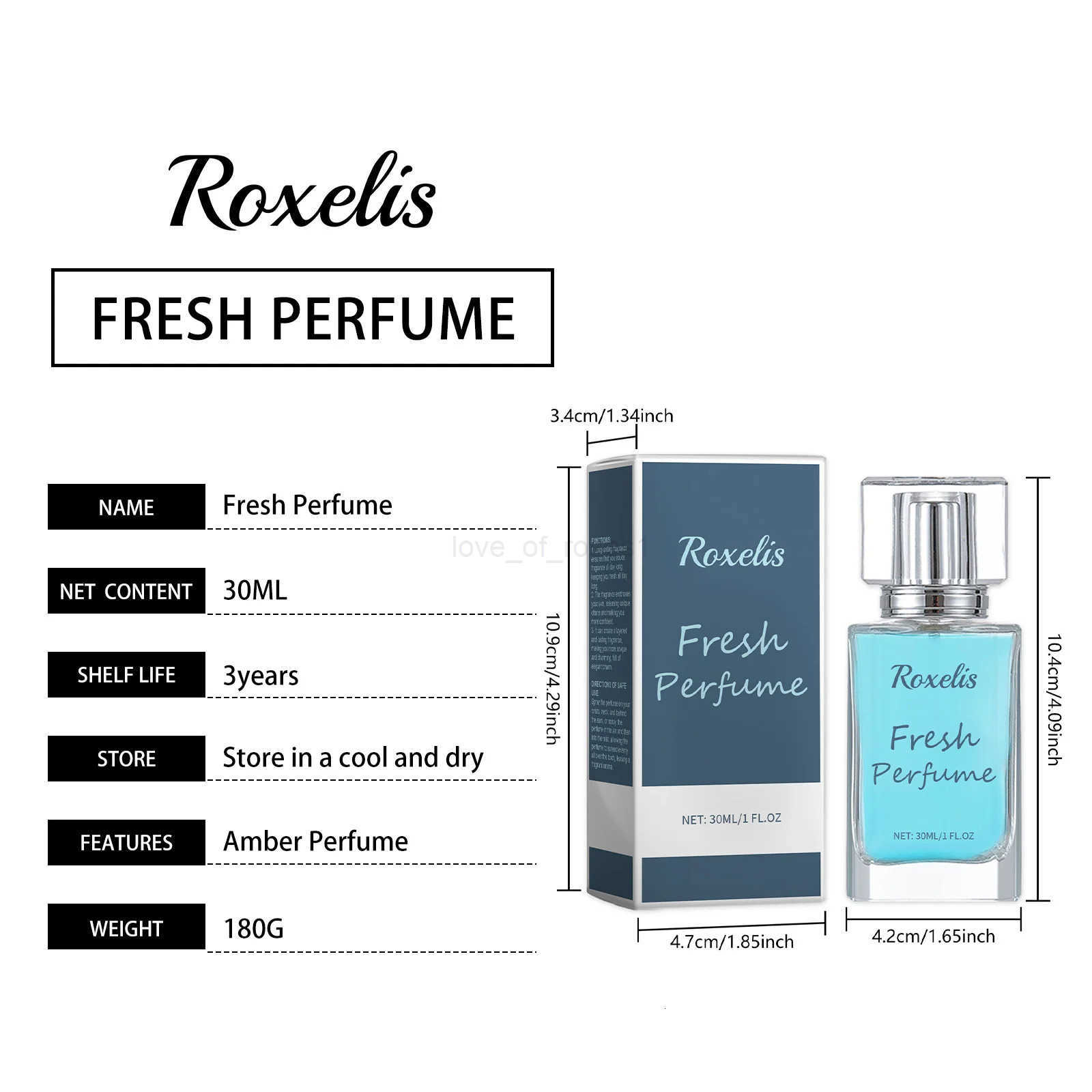 Roxelis 30ml Amber Woody Perfume For Dating Glamour Lasting Romantic Light Fragrance Charm Flirting Seduction Scent Perfume Z250928