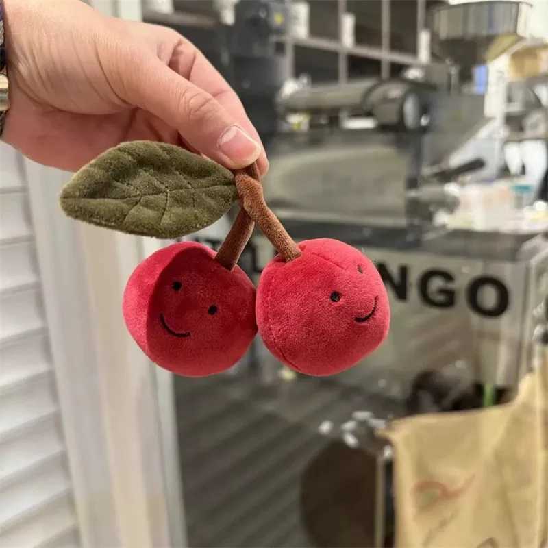 Cute Cartoon Funny Cherry Plush Stuffed Toy Keychain Pendant Backpack Hanging Keyring Ornament Bag Decor Accessories GiftXJ250928