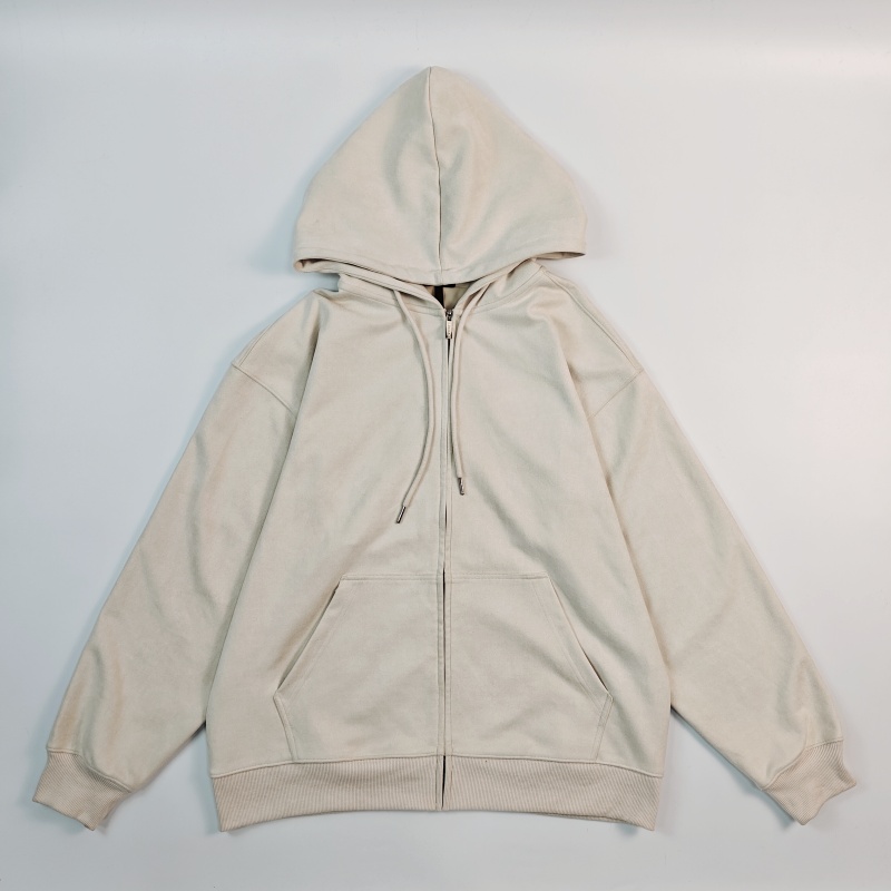 Spring & Autumn Letter Printed Zip Hoodie - American Retro Casual Jacket, Unisex, Customizable Pattern-03004