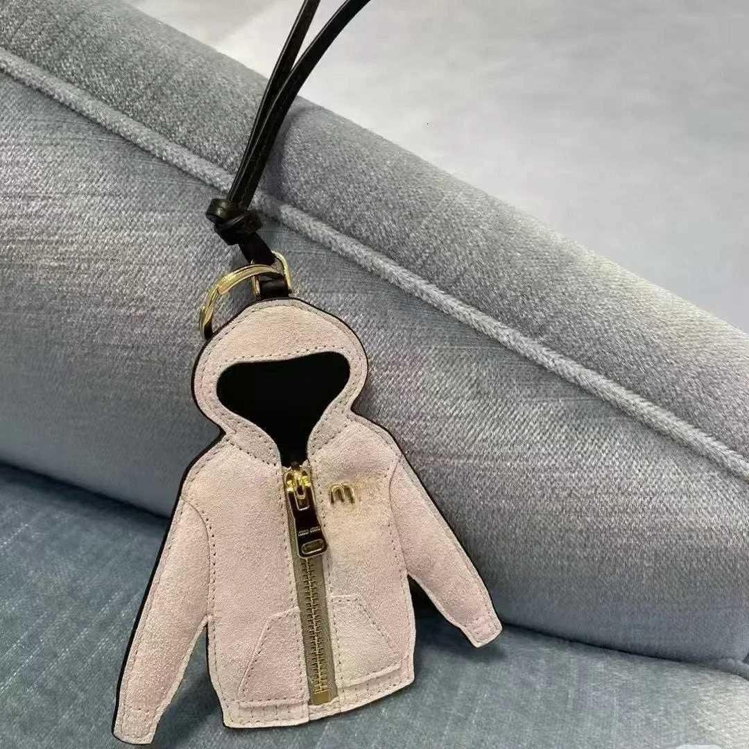 Luxury Blue shirt bag pendant leather pendant brand design mini ballet shoes jewelry bag charm clothing personalized pendant Y250928