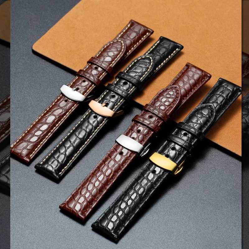 18mm 19mm 20mm 22mm 23mm Soft Crocodile Skin WATCHBand Mens WATCH StrAP For Bracelet Calfskin bottom W250928