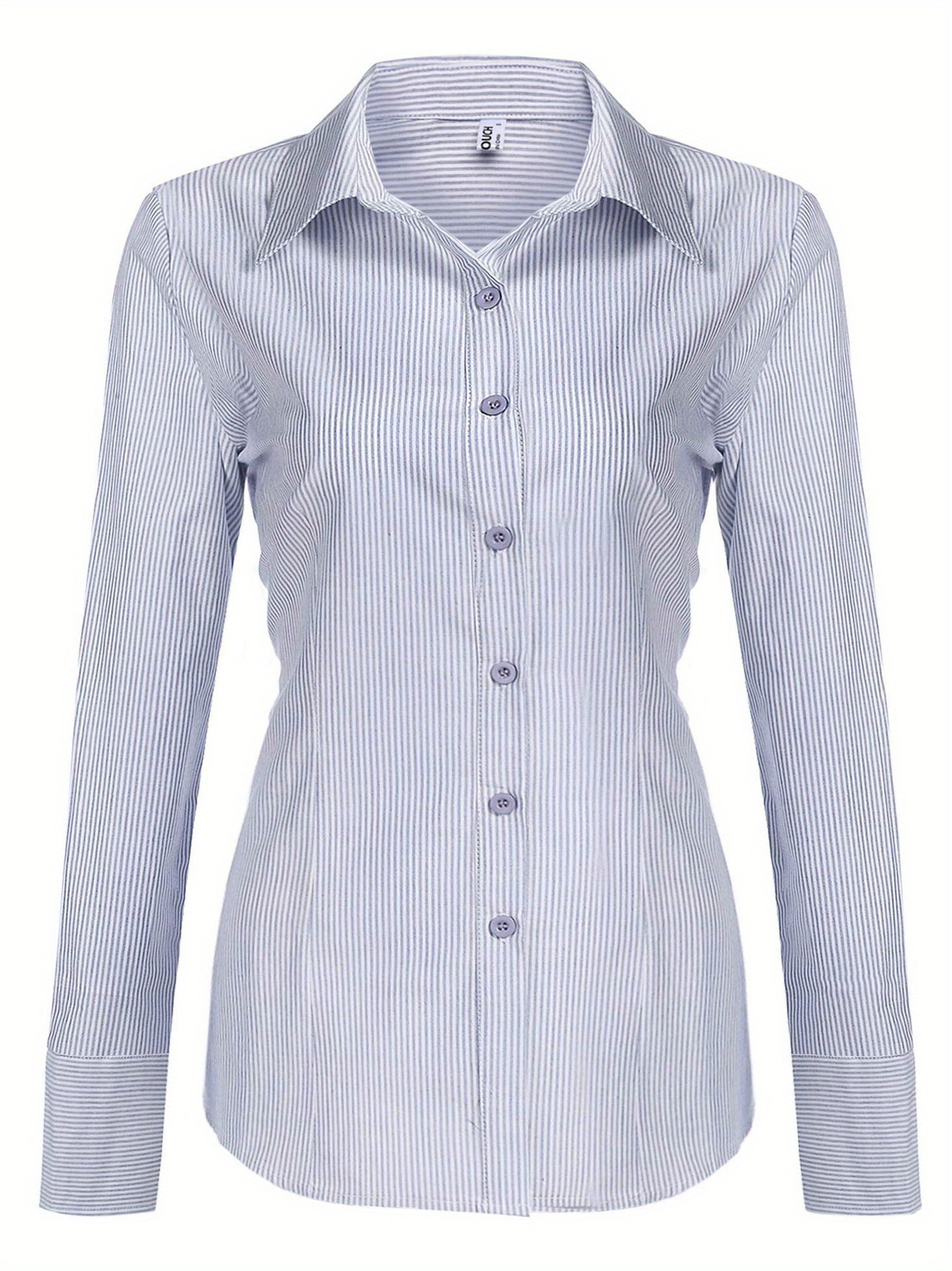 K2265 Breathable stretch cotton women's slim-fit shirt, versatile base shirt, multiple colors available, small single quick-return