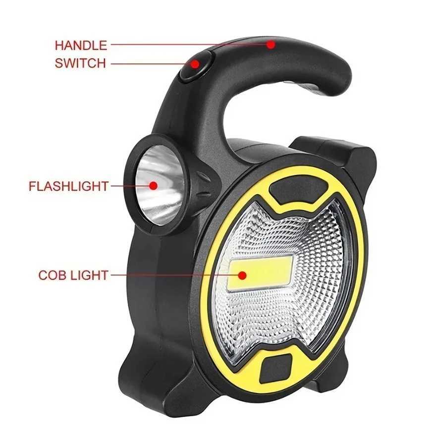 Mini Portable Work Light Battery Powered Handheld Lantern Super Bright Flashlight Outdoor Tent Camping Lights Without Battery C250928