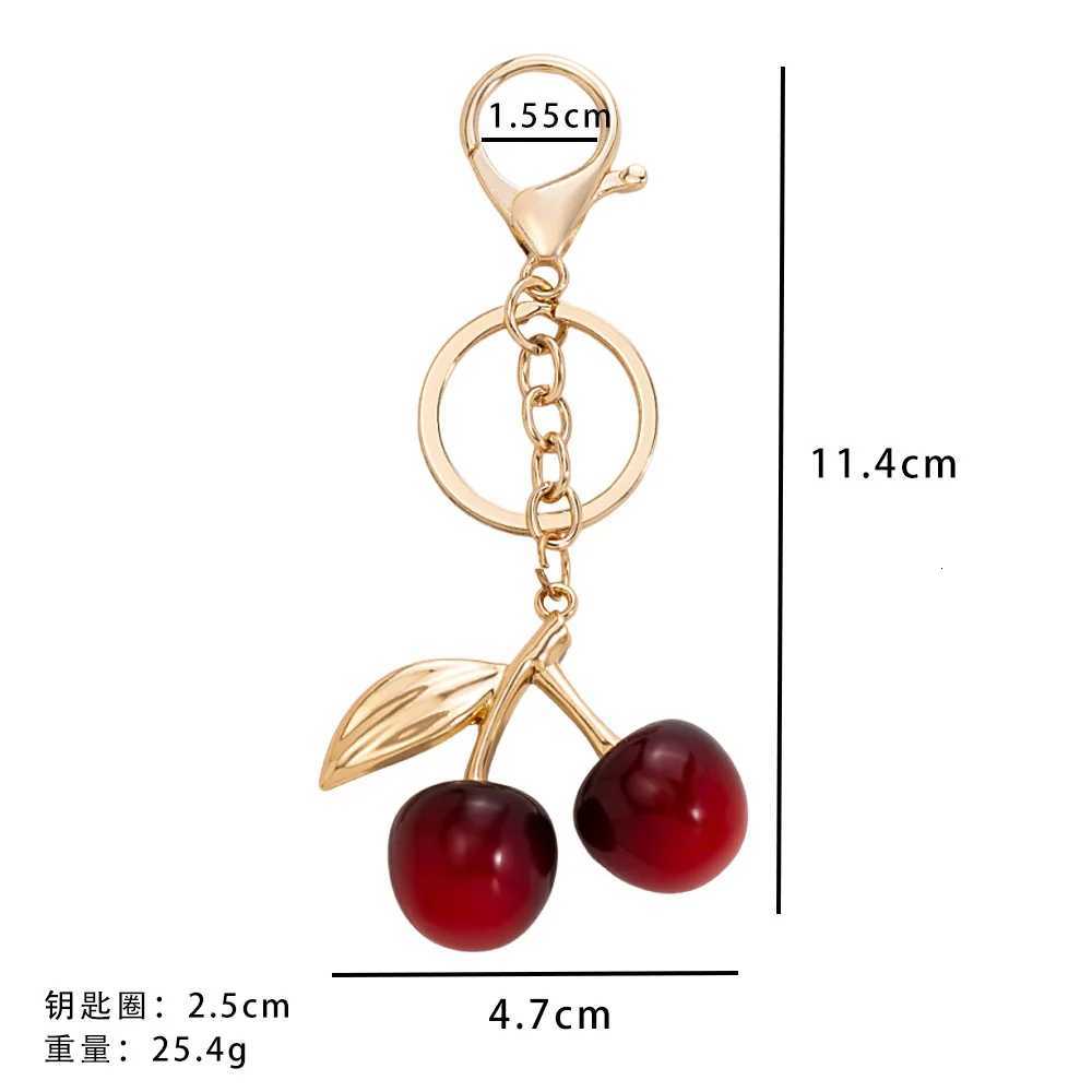 Luxury Highend cherry keychains exquisite car keychains multicolor fashionable ladies bags pendants accessories Y250928as