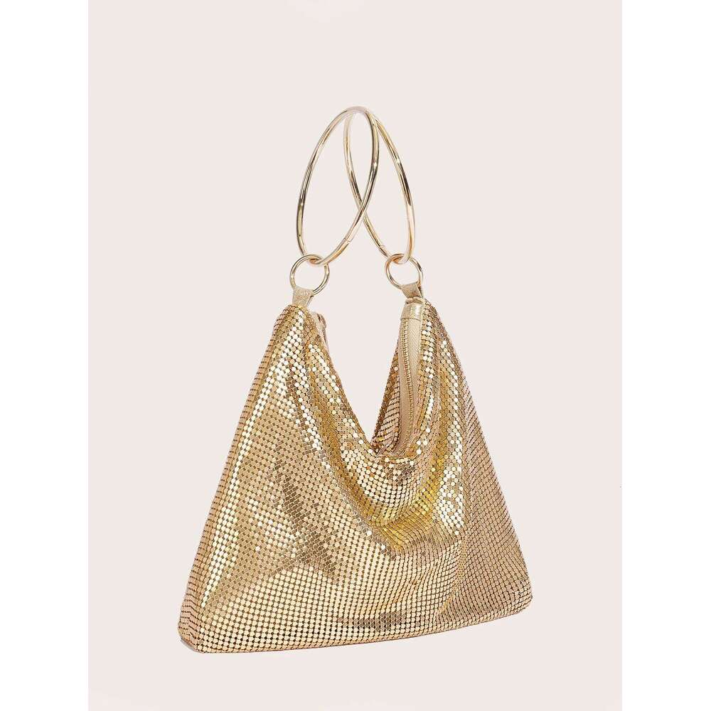 Designer Bags Fashion Evening Party Handbag For Women Large Capacity Gold Bag Aluminum Sheet Purse Hot Selling