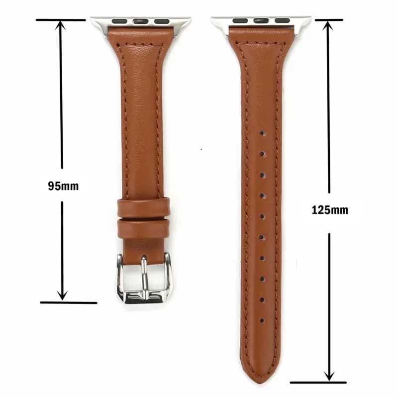 Slim Leather Strap For Apple Watch Band 41mm 40mm 38mm 49mm 46mm 42mm 44mm Bracelet loop apple watch 8 45mm 10 46mm 97se34 6 W250928