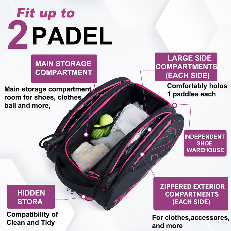 Tennis Bag and Racketball Bag - Tennis Bags for Women and Men to Hold Tennis Racket, Racquetball Racket, Pickleball Paddles and Other Equipment