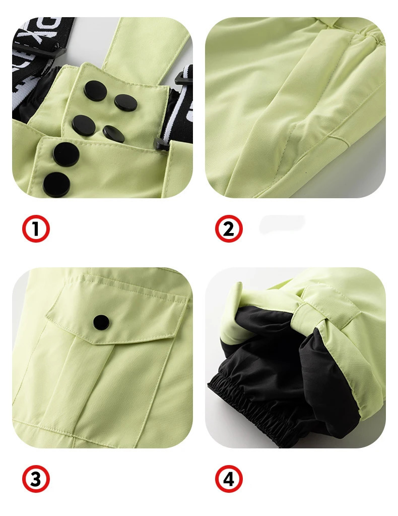 Childrens ski pants Winter Outdoor Ski Pants Windproof Waterproof Warm Snowboarding Snow Sports BoysGirls Skiing 250922