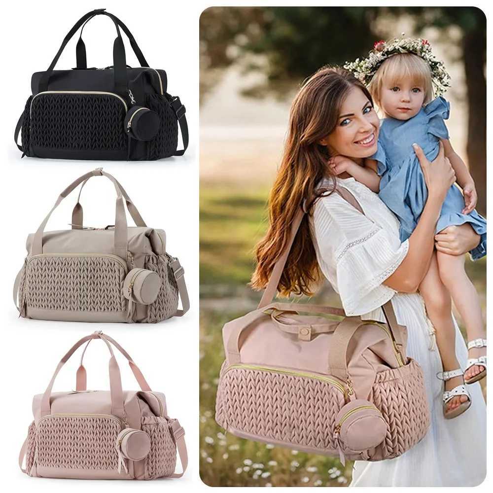 Multifunction Mommy Diaper Bag with Insulated Pocket Changing Pad Portable Baby Diaper Bag Large Capaci Nappy Waterproof BagXJ250928