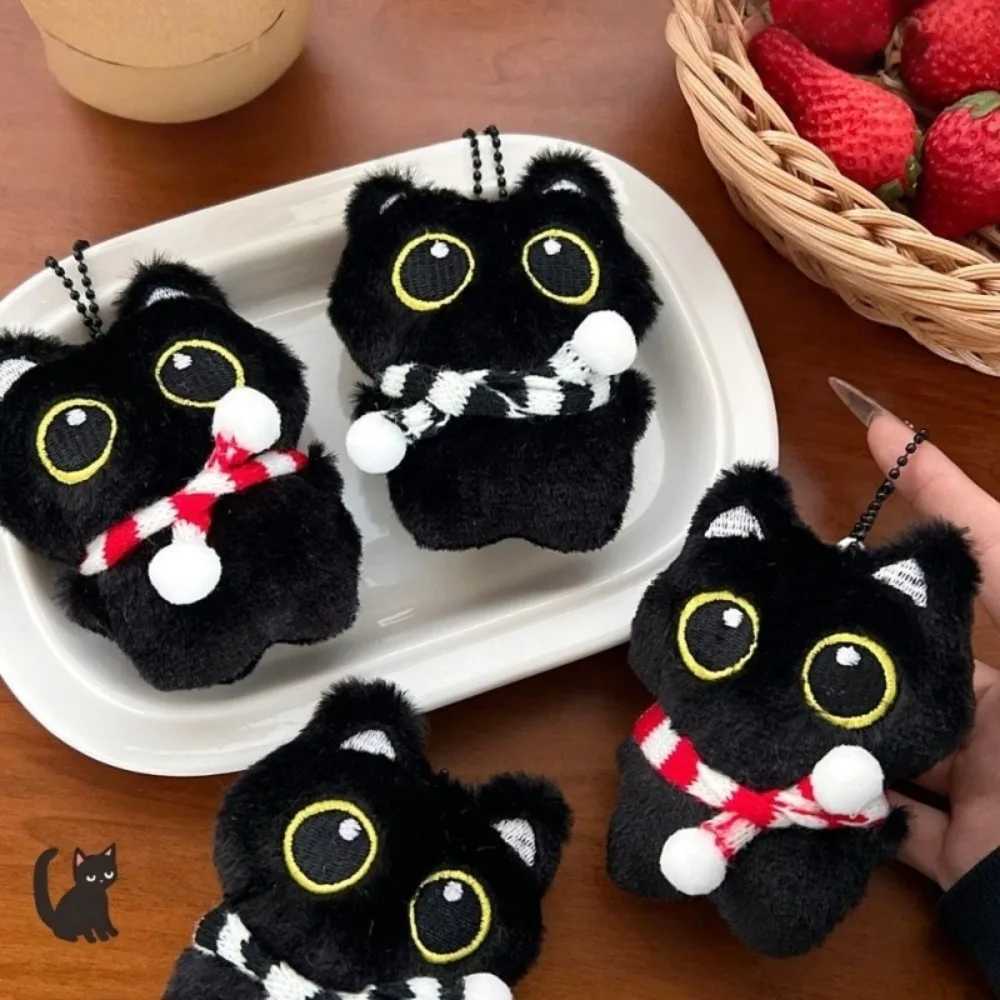 New Cute Black Cat plush toy Doll Small Pendant Cuddly Pillow Cushion Ins Black Cat Plush Toy Doll for Boy Girl Birthday GiftsXJ250928