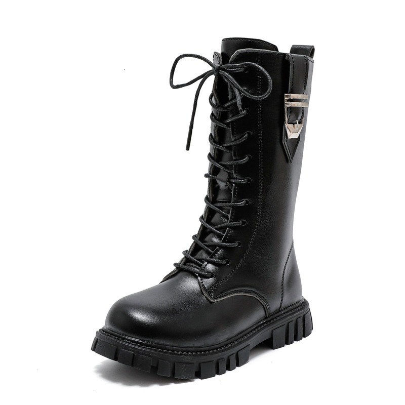 Autumn and winter new children's Martin boots girls' long boots Korean version British princess boots girls' fashion trend long boots d