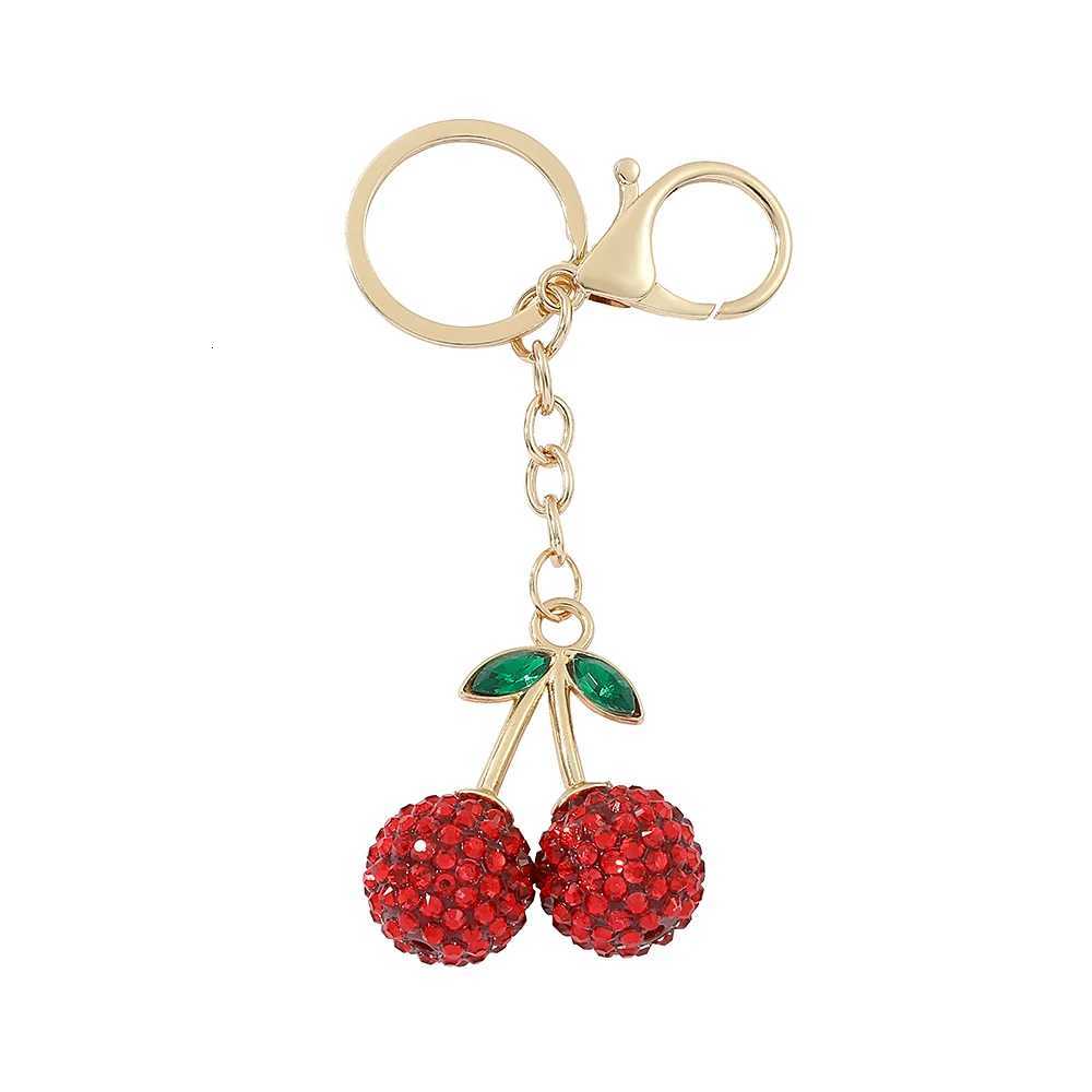 Luxury Cherry Charm Handbag Pendant Keychain for Womens Exquisite Internetfamous Crystal Cherry Bag HighGrade Pendant Y250929as