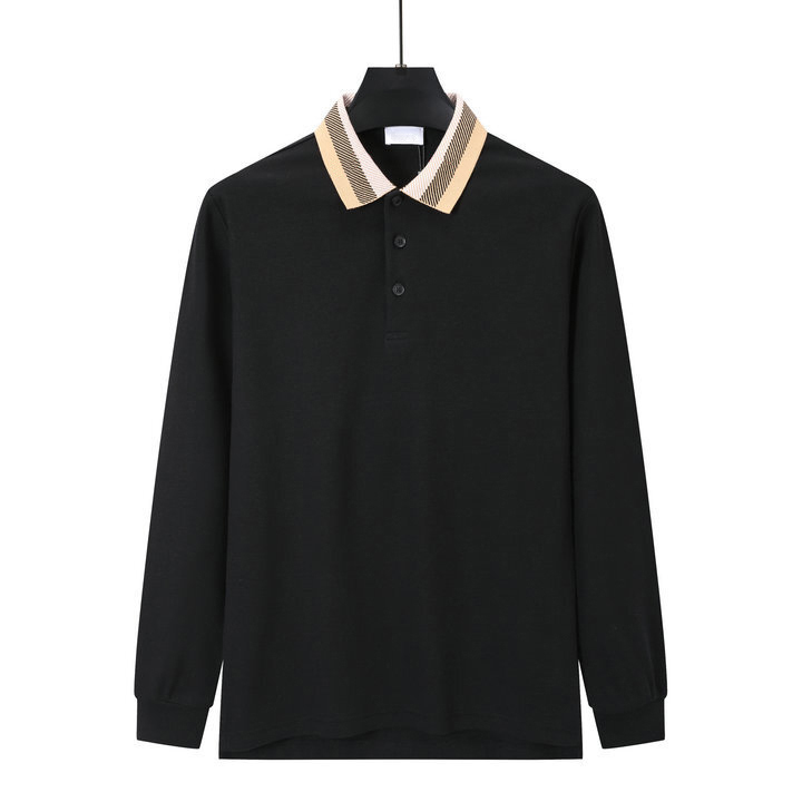 Mens Long sleeves Polo Shirt Fashion Men's T-shirt Luxury Polo Shirt Collar Breathable Top Business Shirt Asian size M-3XL