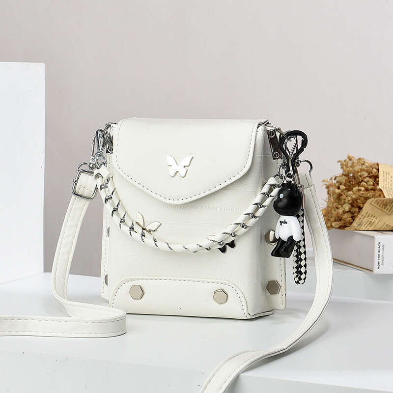 Korean Style Simple Small Square Fashion Versatile Shoulder Crossbody Trendy Mini Phone Bag for Women