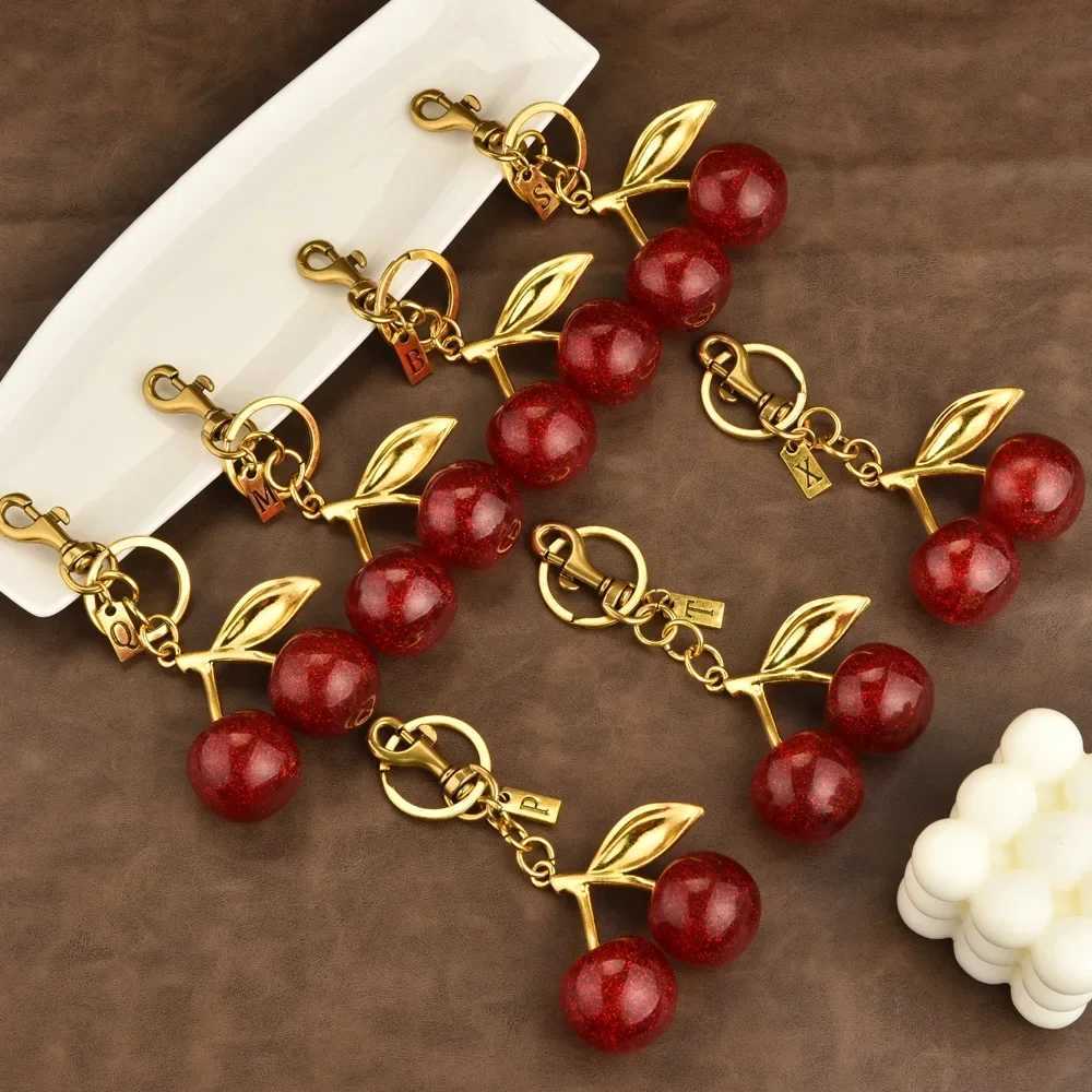 Luxury Trendy exquisite and shiny key chains little cherry fashion key chains bag pendants Y250928as