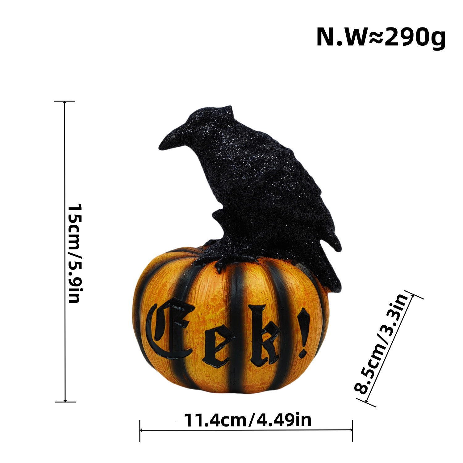 Ghost Pumpkin Ornament Halloween Creative Party Prop Decoration Cute Figurine Resin Craft