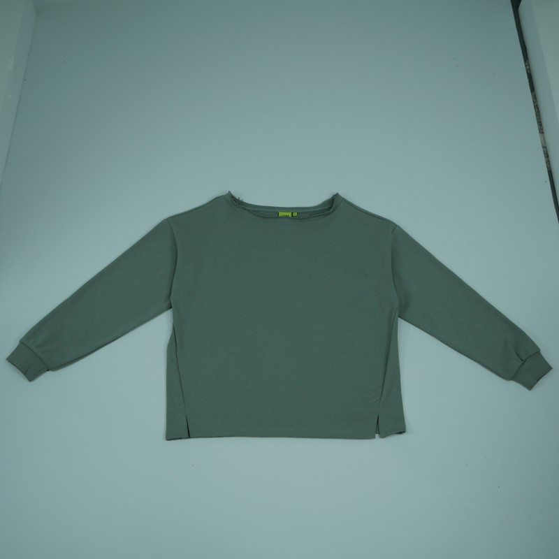 Solid Color Crew Neck Hoodie - Loose American Retro Casual Top for Autumn & Winter, Unisex, Customizable Pattern-02007