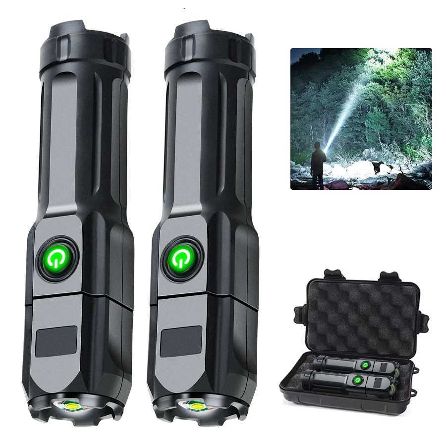 Mini LED Portable Flashlight USB Rechargeable Zoomable Torch with Builtin Battery Outdoor Fishing Hunting Powerful Lantern D250928