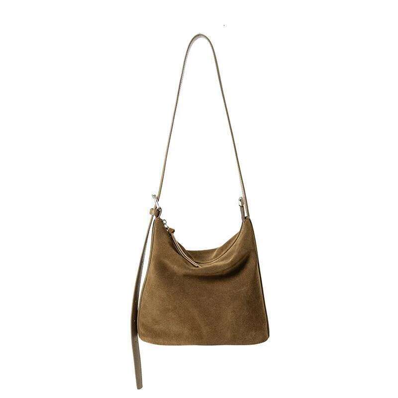 Women's Frosted Cow Leather Shoulder Bag Ladies Fashion Trend Designer Bags Female Retro Durable Genuine Cowhide Handbags Suotong2509