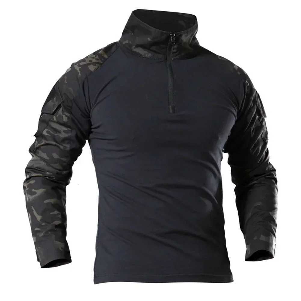 Mens Tactical Shirt Long Sleeve Combat T Shirt Cotton Camo Men Uniform Airsoft Shirts Wearresisting Hunting Clothes W250928