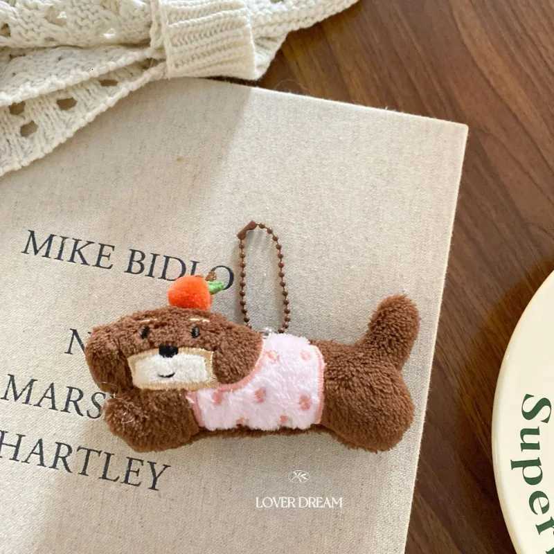 Kawaii Dog Dachshund Plush Keychain Doll Cartoon Puppy Stuffed Keyring Cute Key Holder Pendant Bag Hanging Decor Couple GiftsXJ250928