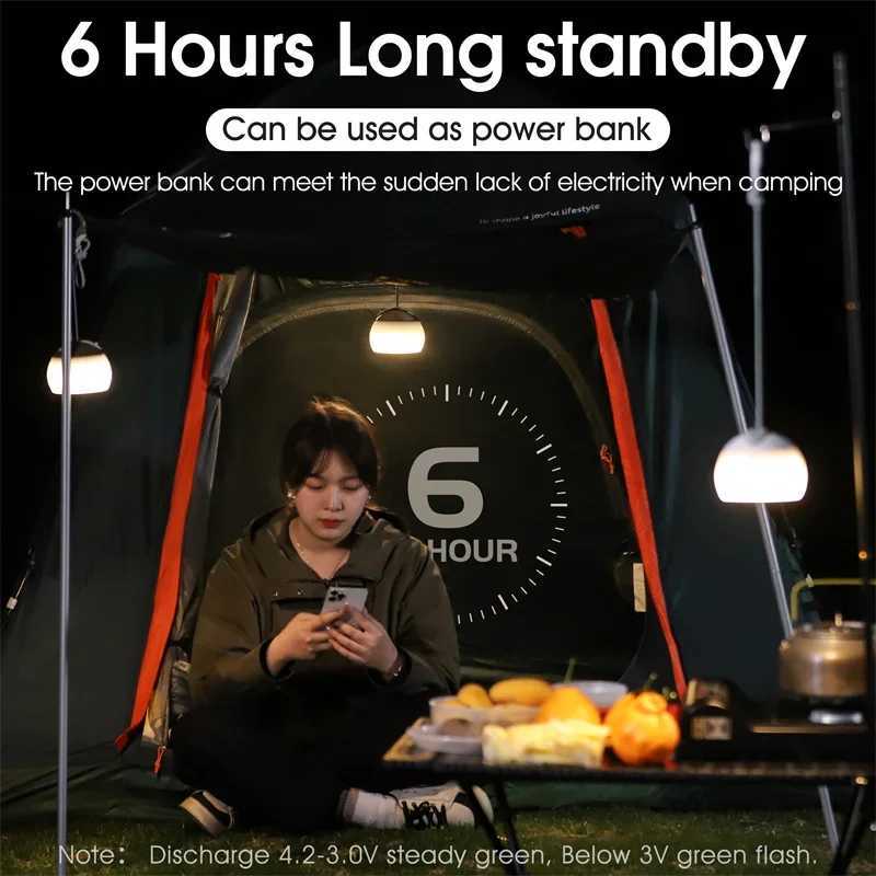 Camping Tent Hanging Light Portable Camping Lanterns USB Rechargeable Led Light Camp Lamp for Outdoor Emergency C250928