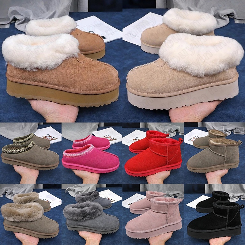 free shipping Slippers designer Sandals slide for uggbootwomen red green black mule platform sandals womens mens indoor slipper clogs winter warm slipper discount