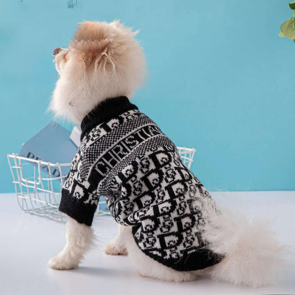 2025 new 20styles New Autumn And Winter Cardigan Pet Sweater High Weight Warm Chenery Dog Coat