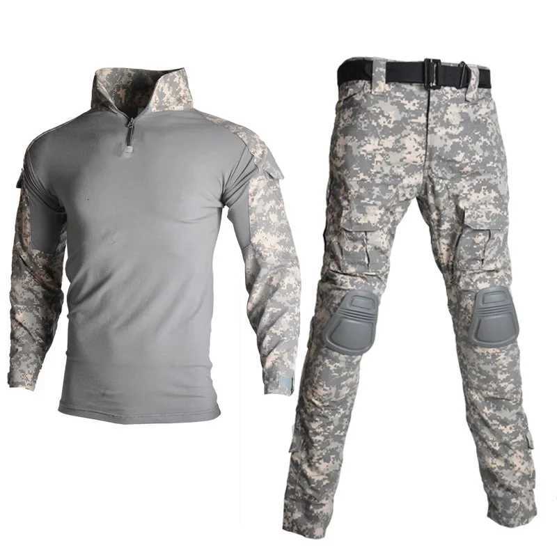 Men G3 Military Tactical Trousers CP Camouflage Cargo Knee Pads PantS Work Clothing Combat Uniform Airsoft Army Shirts W250928