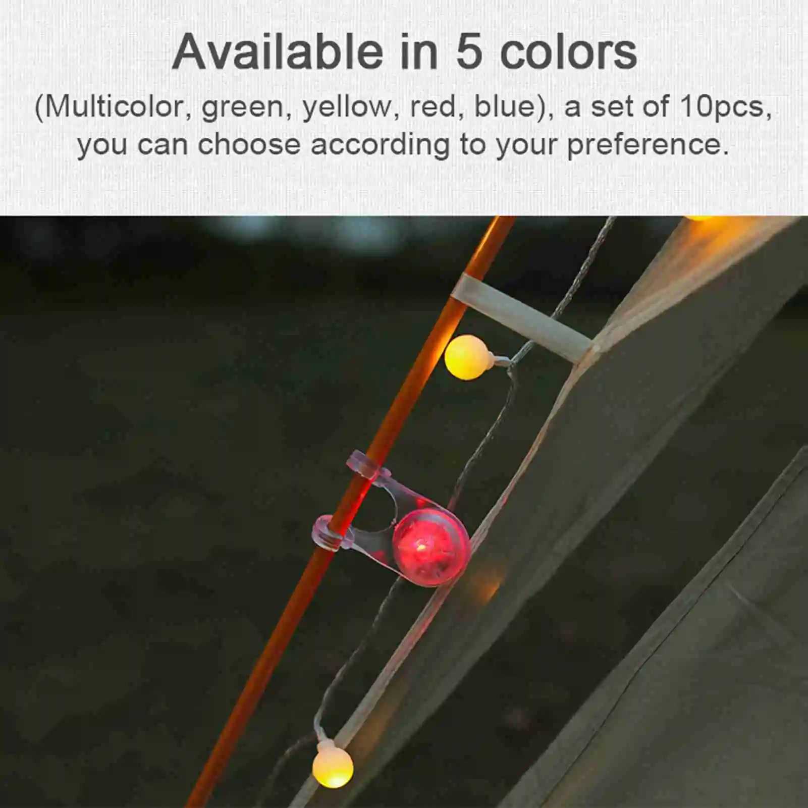10pcs Tent String Light Tent String Light Guard Rope Hangings Lights Outdoor Camping Ambient Light IPX4 Waterproof C250928