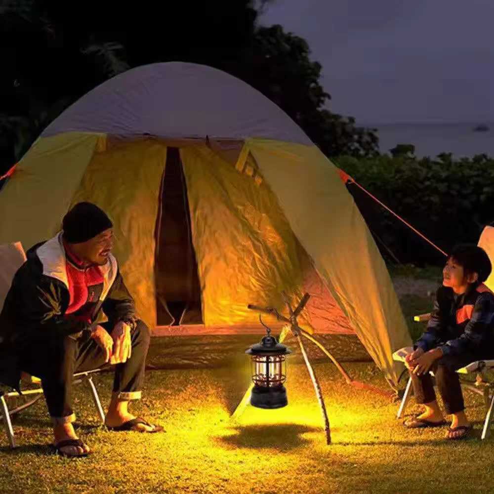 Outdoor Lighting Portable Light Retro Horse Lantern Rechargeable Multi Functional Outdoor Camping Light LED C250928