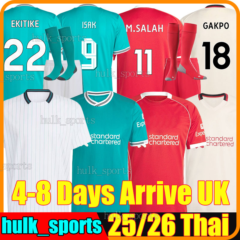 5XL 25 26 WIRTZ ISAK Soccer Jerseys KERKEZ GAKPO EKITIKE DIOGO J. FRIMPONG MAC ALLISTER Mohamed SZOBOSZLAI GRAVENBERCH REDS Men Kids Kits socks sets football shirts