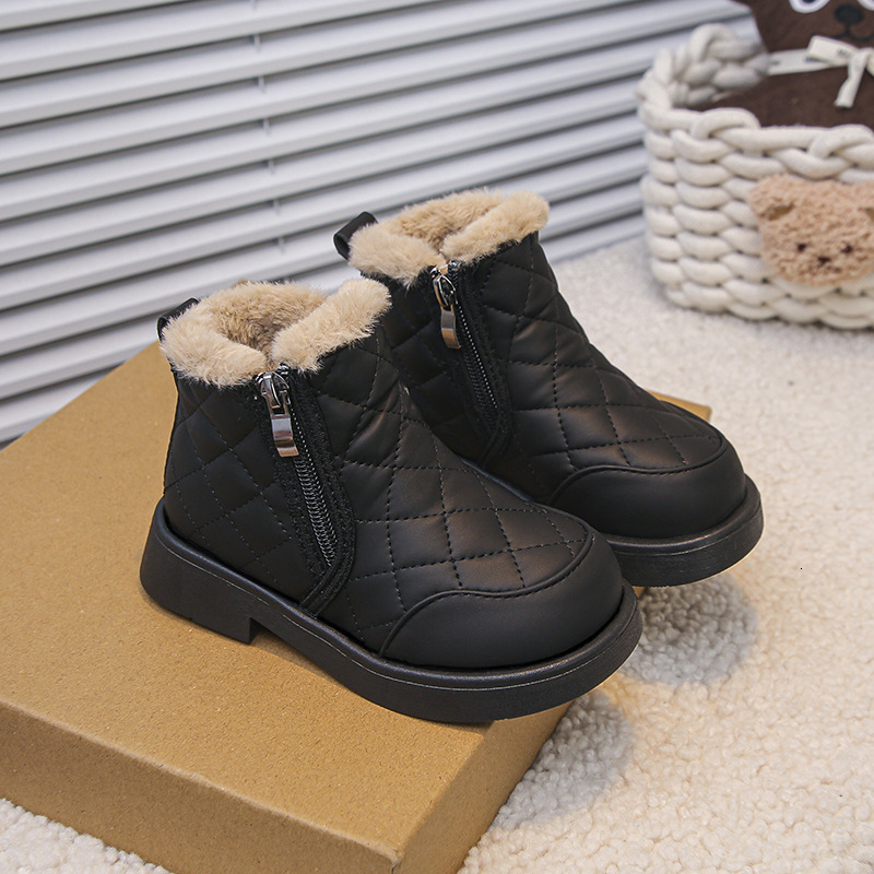 Autumn new women's boots, children's Martin boots, fashionable short boots, trendy wool lined cotton shoes, designer shoes