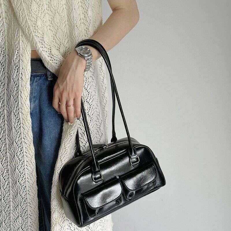 Spring And Summer New Bowling Handbags Underarm Large Capacity Small Pocket Design Women's Bags Fashionable Versatile Casual Daily