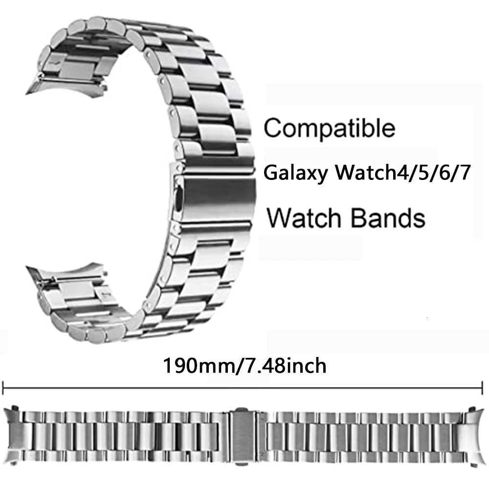 No Gaps Metal Strap for Samsung Galaxy Watch4 5 6 7 4044mm Classic 42434647mm Matt Band 20mm Stainless Steel Link Bracelet W250928