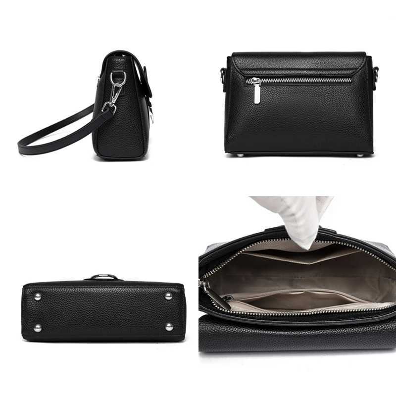 Luxury Brand Genuine Leather Handbag Women Fashion High Quality Solid color Cow Leather Shoulder Crossbody Bag Female Tote Bags Z250928