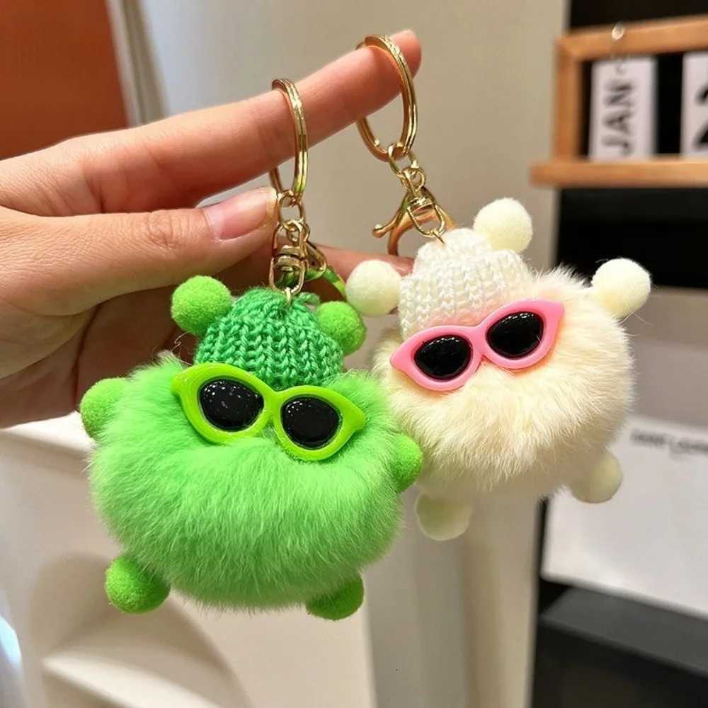 Plush Keychain Elf Rabbit Hair Pendant Imitation Plush Pendant Coal Ball Colorful Cute Creative Bag PendantXJ250928