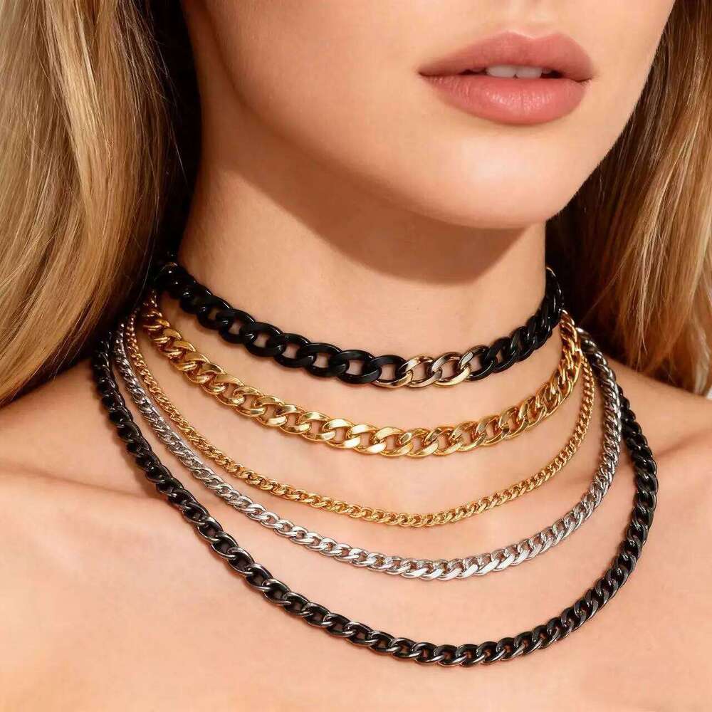 YQ 304L Stainless Steel Miami Cuba Cuban Link Chain Necklace For Men Neck Accessory Jewelry Male