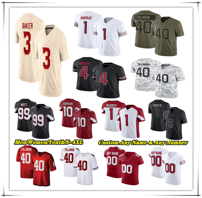 American Football Jersey Marvin Harrison Jr Kyler Murray Trey Benson McBride James Conner Elijah Higgins Calais Campbell Mack Wilson Sr. Budda Baker Greg Dortch 4XL