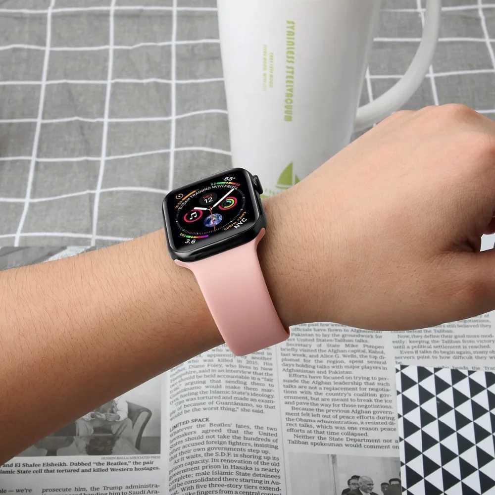 Silicone Band For Apple Watch straps 40 mm 49mm 44 mm 45mm 46mm 42mm 41mm 38mm sports bracelet iWatch series 10 9 8 3 SE ultra 2 W250928