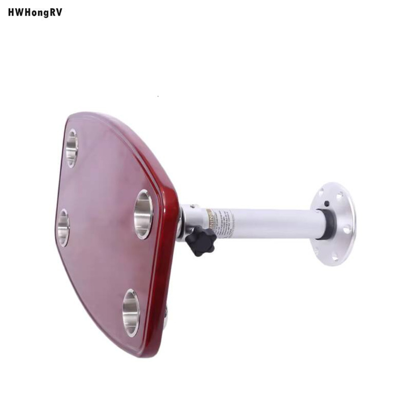 Hwhongrv Easy-to-Dismantle Camping Car RV Any Height Adjustable Table Legs with Oak Tabletop Aluminum Alloy Travel Trailer 25kg