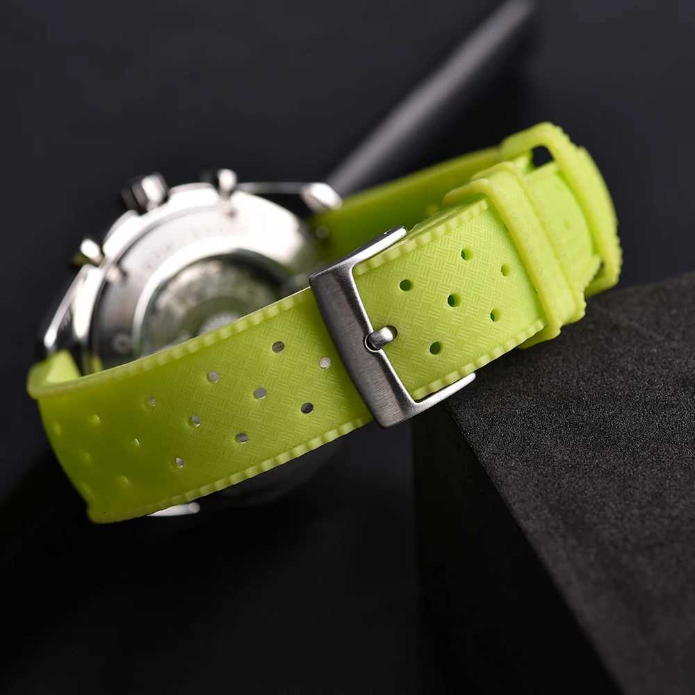 New Glow Luminous 20mm 22mm FKM Rubber Strap Tropical Band Quick Release Sports Bracelet for Seiko for Omega Men Women Universal W250928