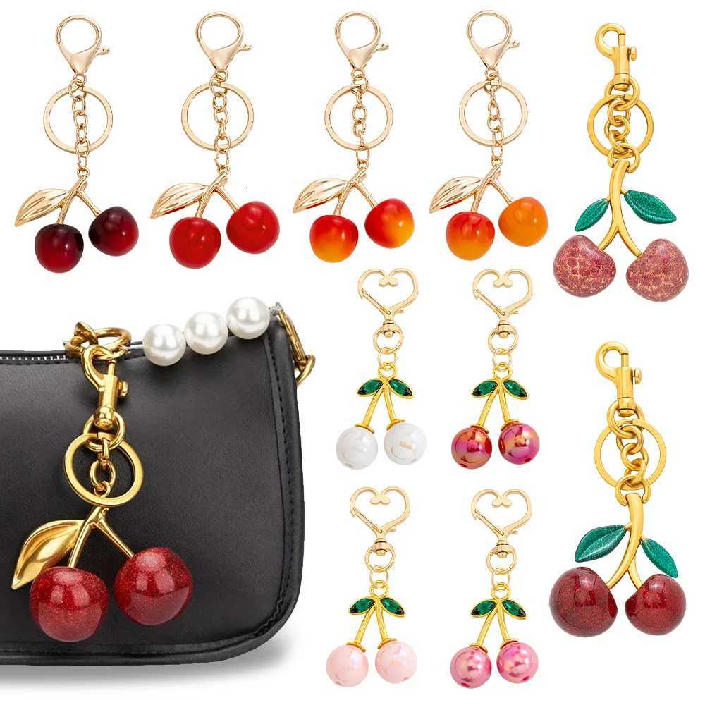 Luxury Highend cherry keychains exquisite car keychains multicolor fashionable ladies bags pendants accessories Y250928as
