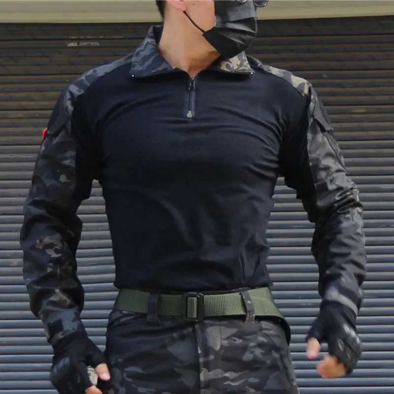 Military Uniform Hunting Men Army Soft Shell Hooded JacketBreathable Long Sleeve Swat TshirtsMultipocket Pants Cargo Suits W250928