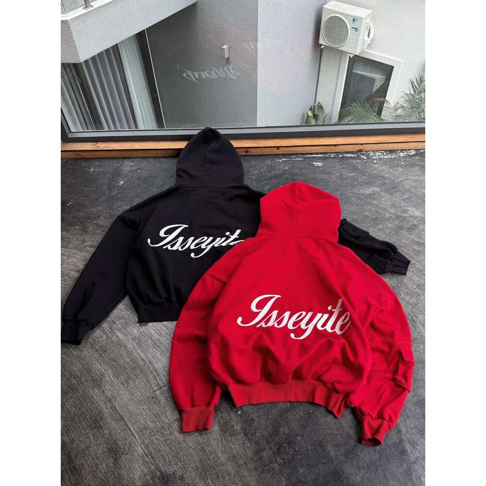 American Style Casual Loose Artistic Letter Pattern Signature Autumn Winter Street Versatile Hooded Sweatshirt