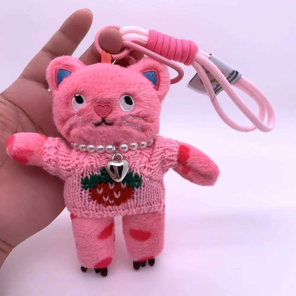 15cm Kawaii Cat Plush Keychain Cute Backpack Plush Pendant Animals Keyring Car Key Accessories Girl women Bag Decorations DollsXJ250928