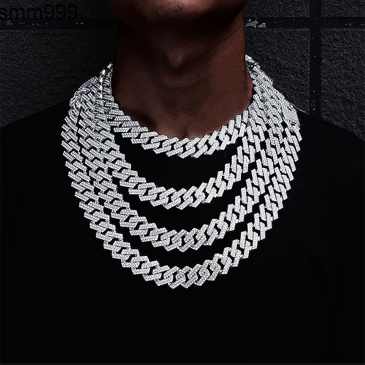 6mm14mm 925 Sterling Silver Hip Hop Mens Necklace with VVS Moissanite Cuban Link Chain Iced Cuban Link Miami Cuban Chain