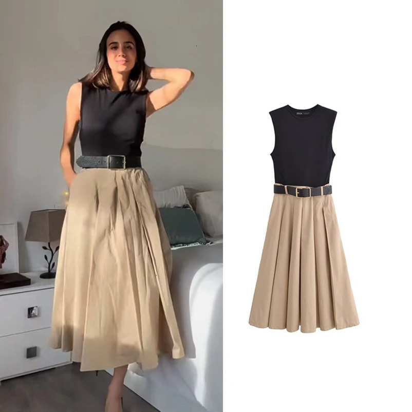 Womens Summer Fashion Elegant Street Dress Leisure Long Youth Holiday 250407