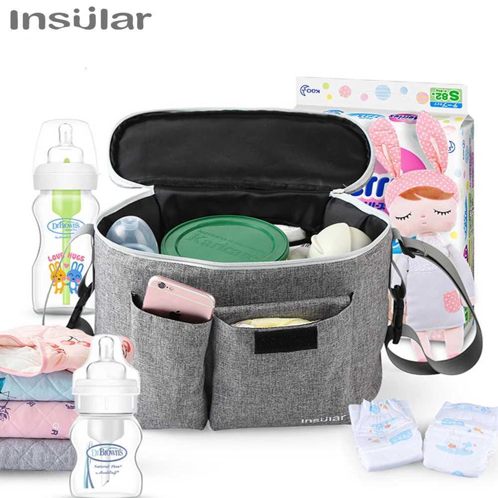 INSULAR Baby Diaper Bags Stroller Nappy Hanging Packages Materni Nursing Tote Pack Pram Buggy Cart Mommy Infant For TravellingXJ250928