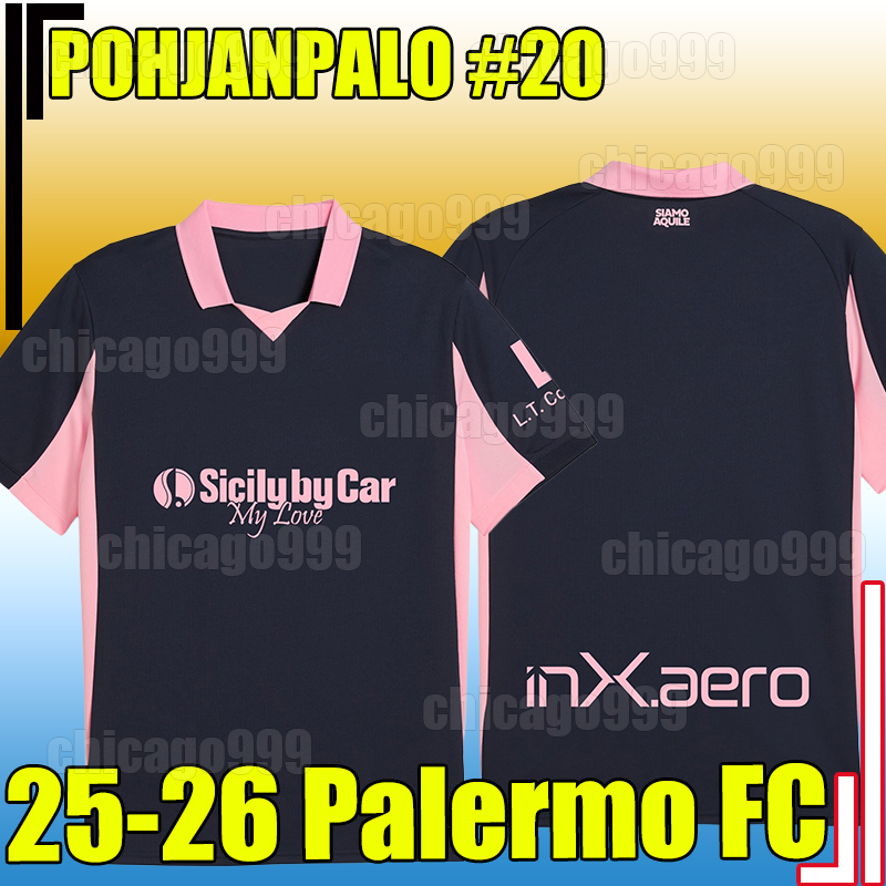 25-26 Palermos FC soccer jerseys POHJANPALO LE DOUARON GOMES PIEROZZI GYASI PALUMBO RANOCCHIA BLIN SEGRE GIOVANE AUGELLO BERESZYNSKI Men kids sets socks Football